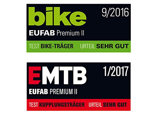 Thumbnail 7 de EUFAP 11521 Fahrradträger PREMIUM 2 – E‑Bike geeignet, komplett vormontiert, Diebstahlschutz, 2 Fahrräder