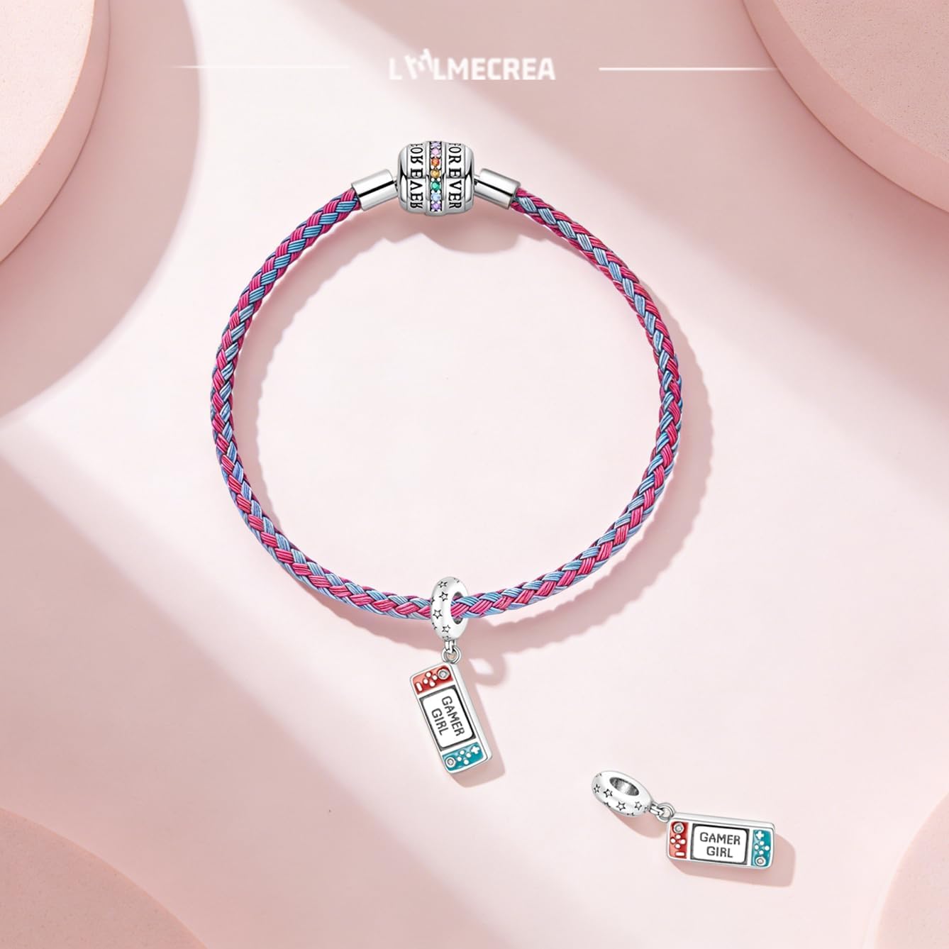 Detalle de LMLMECREA Charms Anhänger 925 Sterling Silber – Süßes Tier-Design für europäische Armbänder