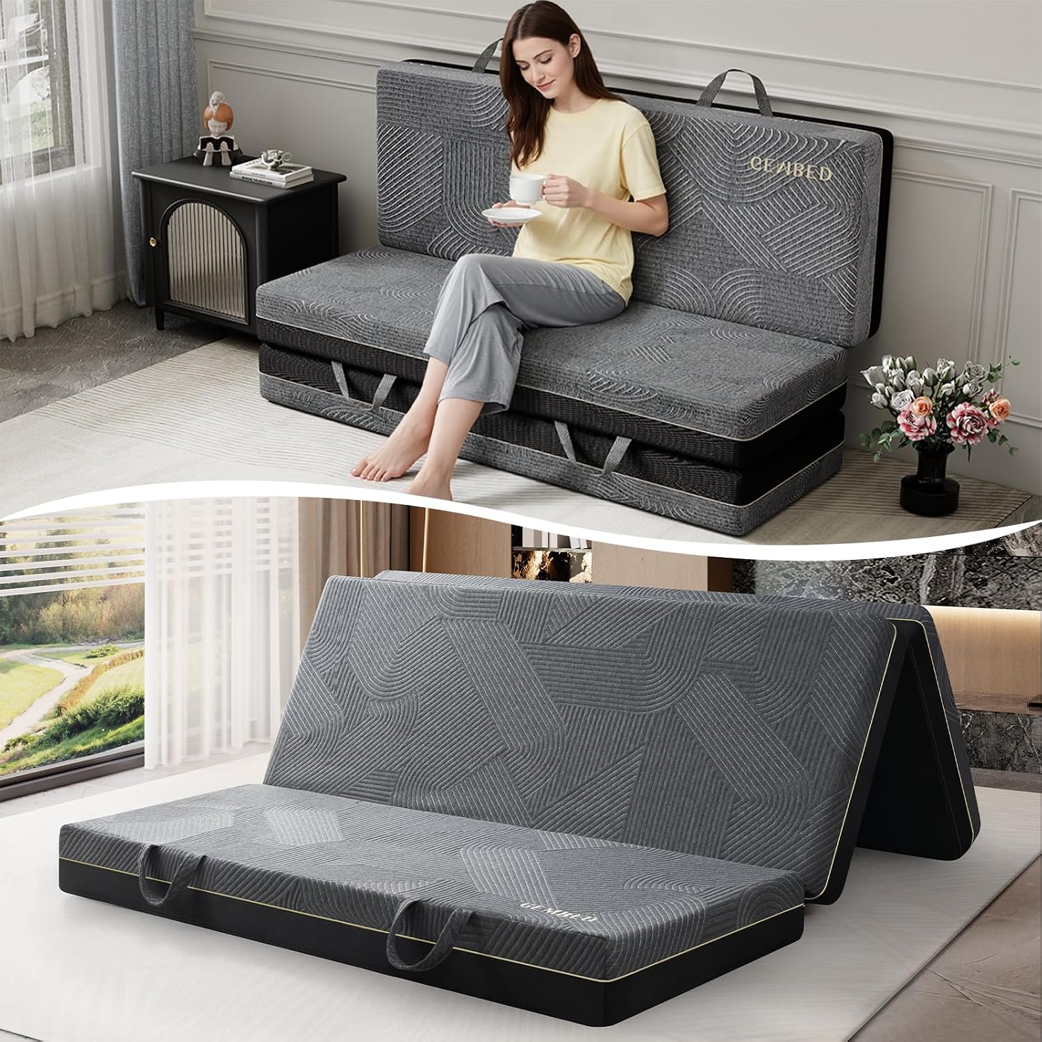 Thumbnail 6 de GEMBED Tri Folding Mattress 6 Inch Twin