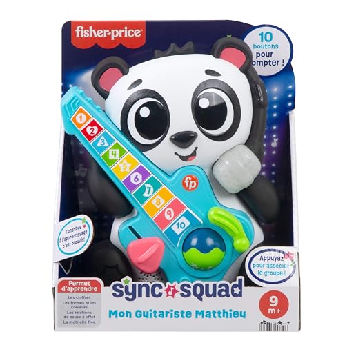 Detalle de Fisher-Price Jouet d’éveil Sync Squad Panda Chiffres (HYK95) — dès 9 mois, lumière et musique interactives