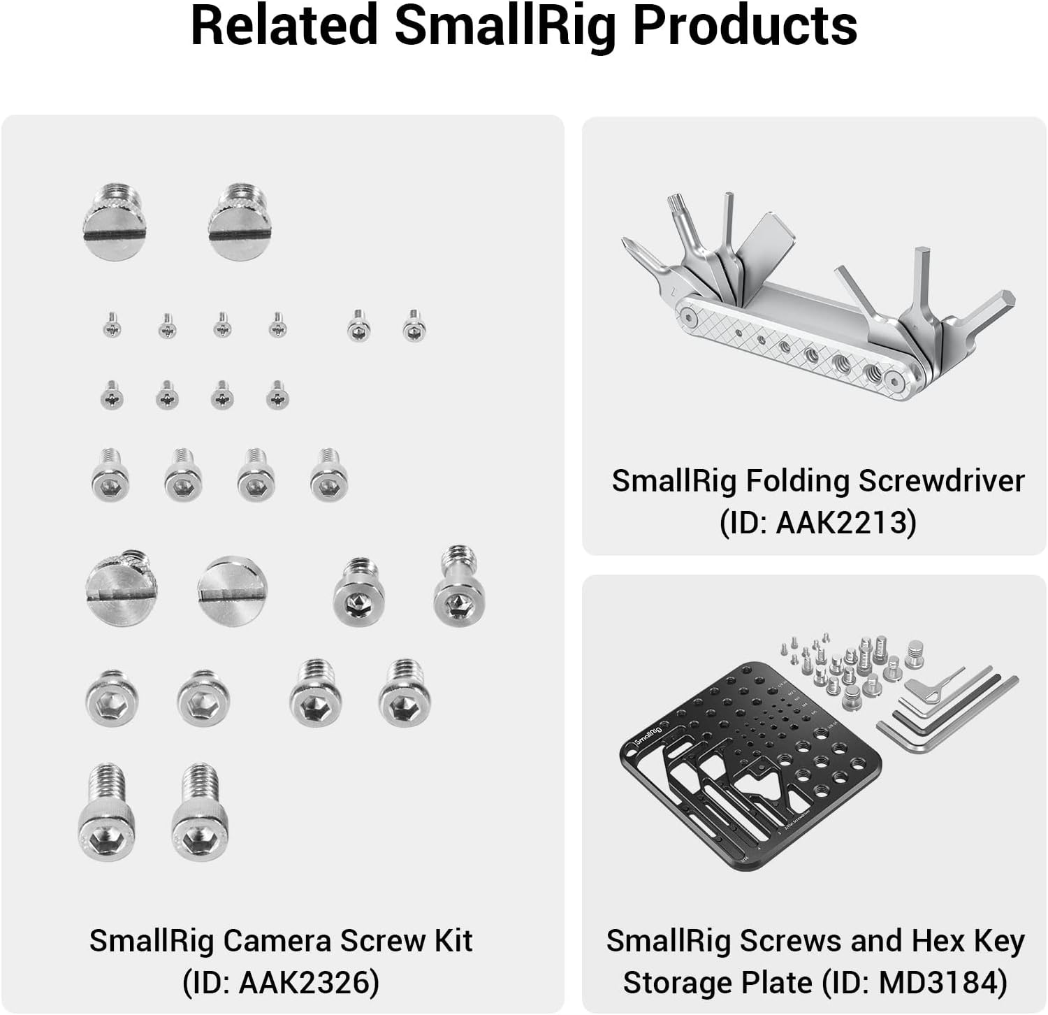 Thumbnail 6 de Set SMALLRIG da 12 viti 1/4" esagonali (1713) per gabbie DSLR e accessori