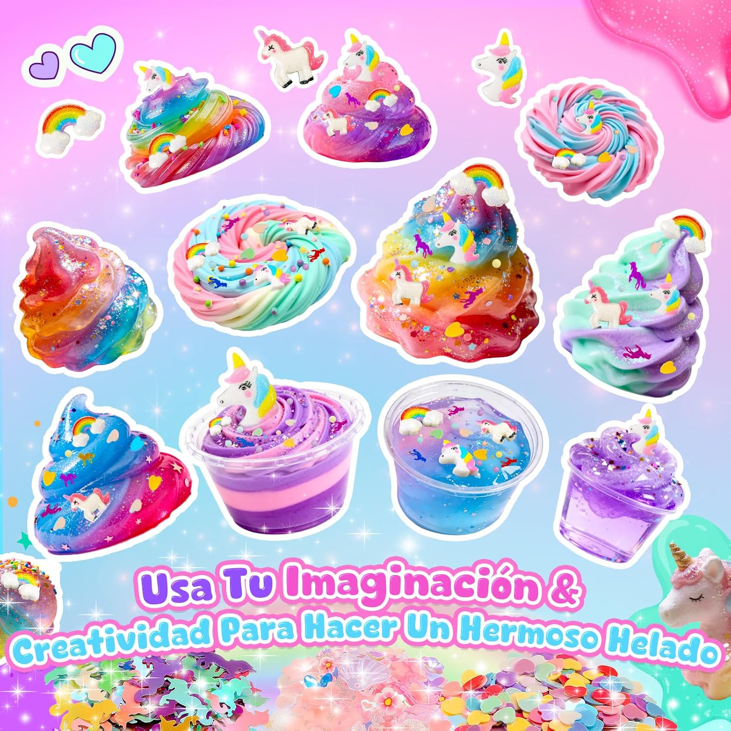 Thumbnail 5 de iKidiki Slime Unicornio Kit Fluffy para Niñas