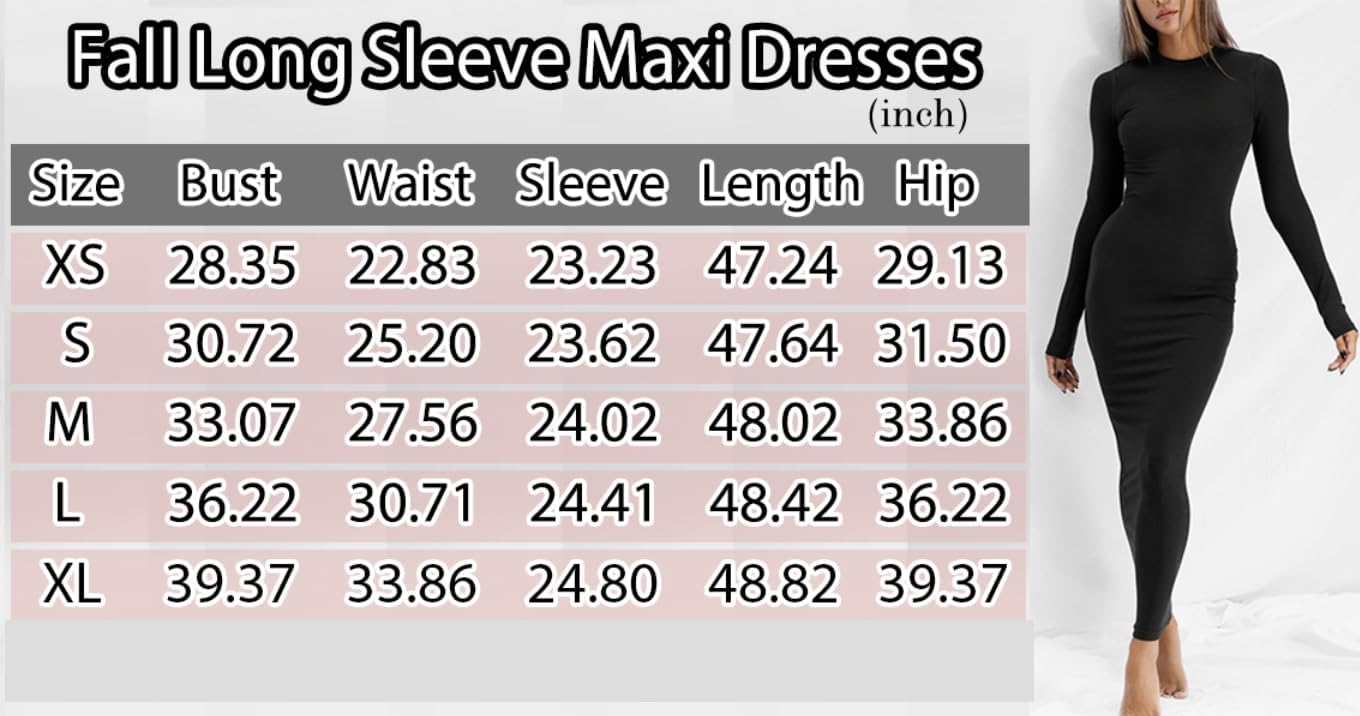Detalle de LACOZY Fall Long Sleeve Midi Dress Sexy Bodycon 1️⃣