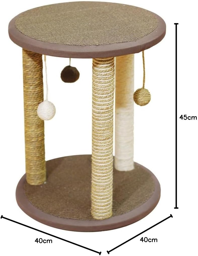 Thumbnail 3 de Rosewood Zurich Cat Scratching Post & Cat Tree (45cm) with 3 Posts and Hanging Toys
