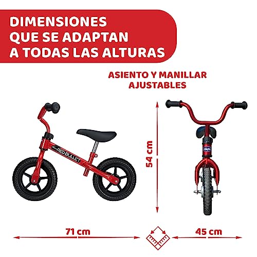 Thumbnail 3 de Chicco Bicicleta Niño sin pedales First Bike (2-5 años) roja, manillar y sillín ajustables