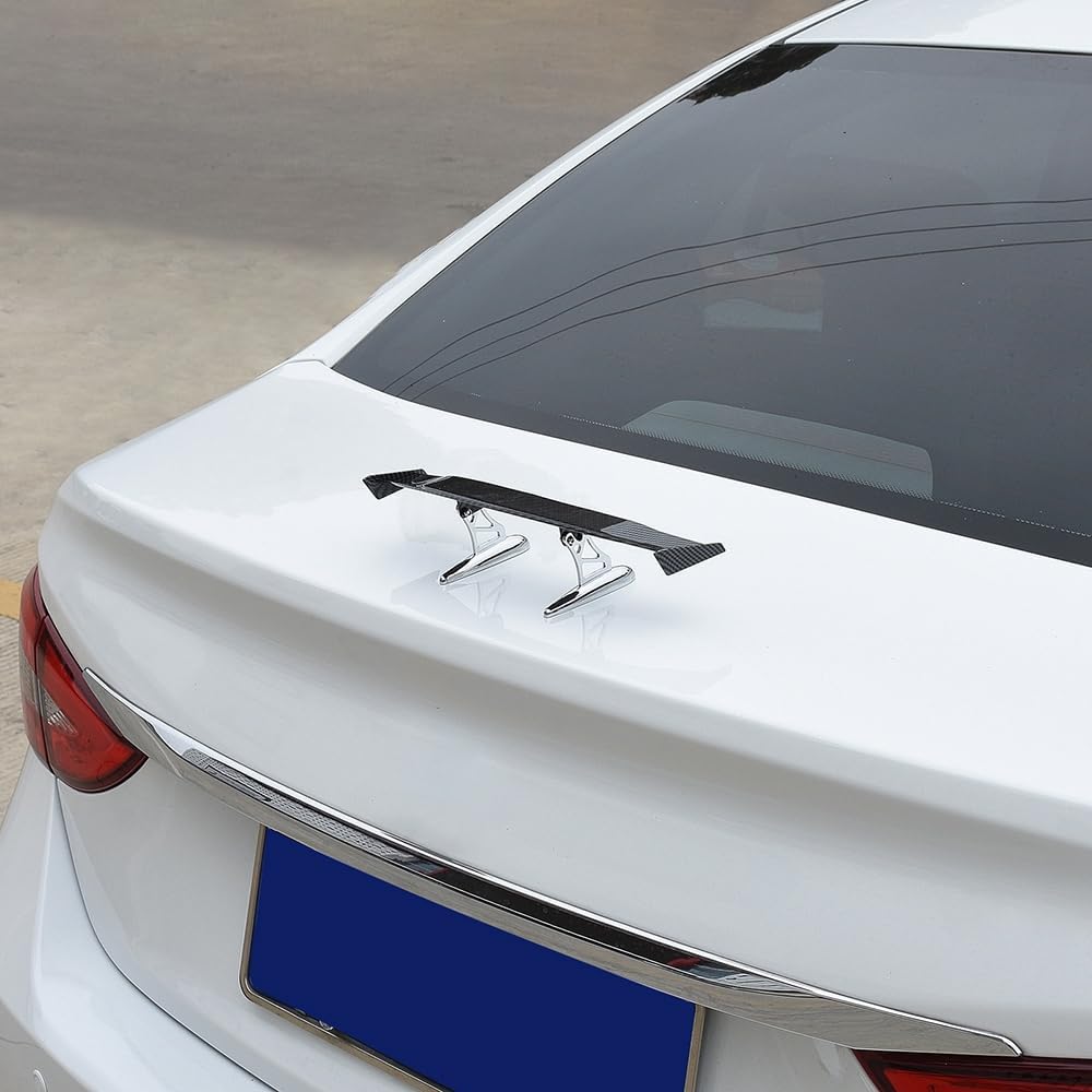 Detalle de JSCARLIFE Universal Car Mini Spoiler Wing — Carbon Fibre ABS, 30cm rear wing