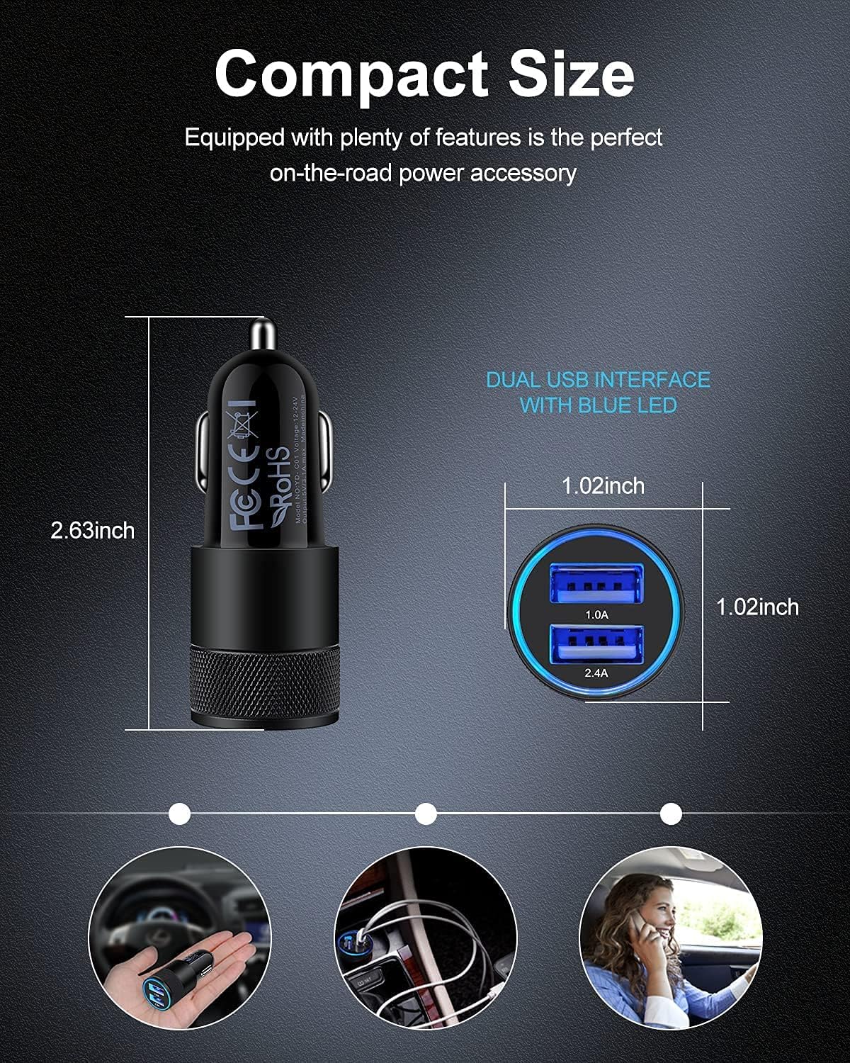 Thumbnail 3 de Car Charger Dual Port 3.4A Fast Charge