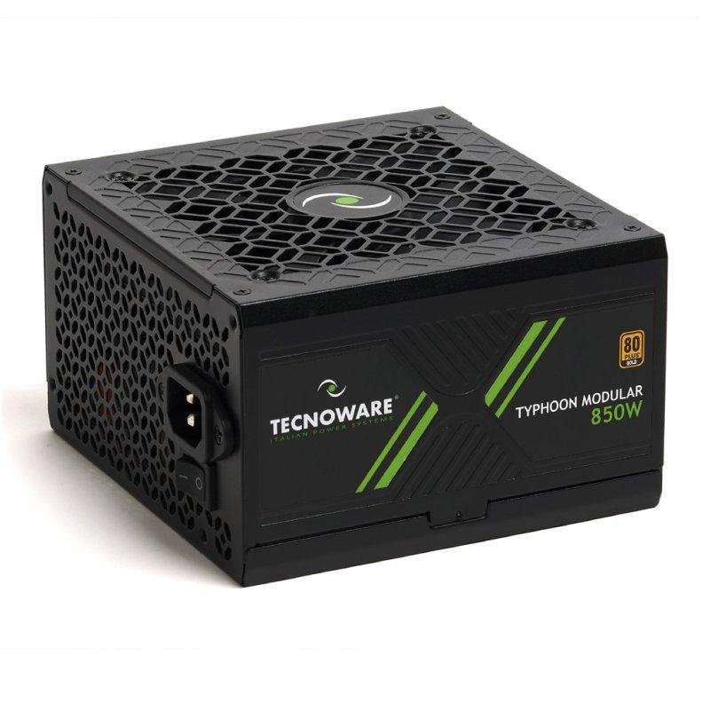 Detalle de Fuente de Alimentación Tecnoware Typhoon 850W, 80 Plus Gold: potencia estable para gaming y workstation
