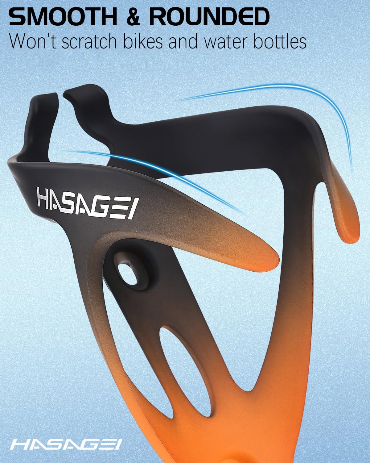 Detalle de HASAGEI Bike Water Bottle Holder (Non-slip, lightweight) – universal bottle cage for road, MTB and touring