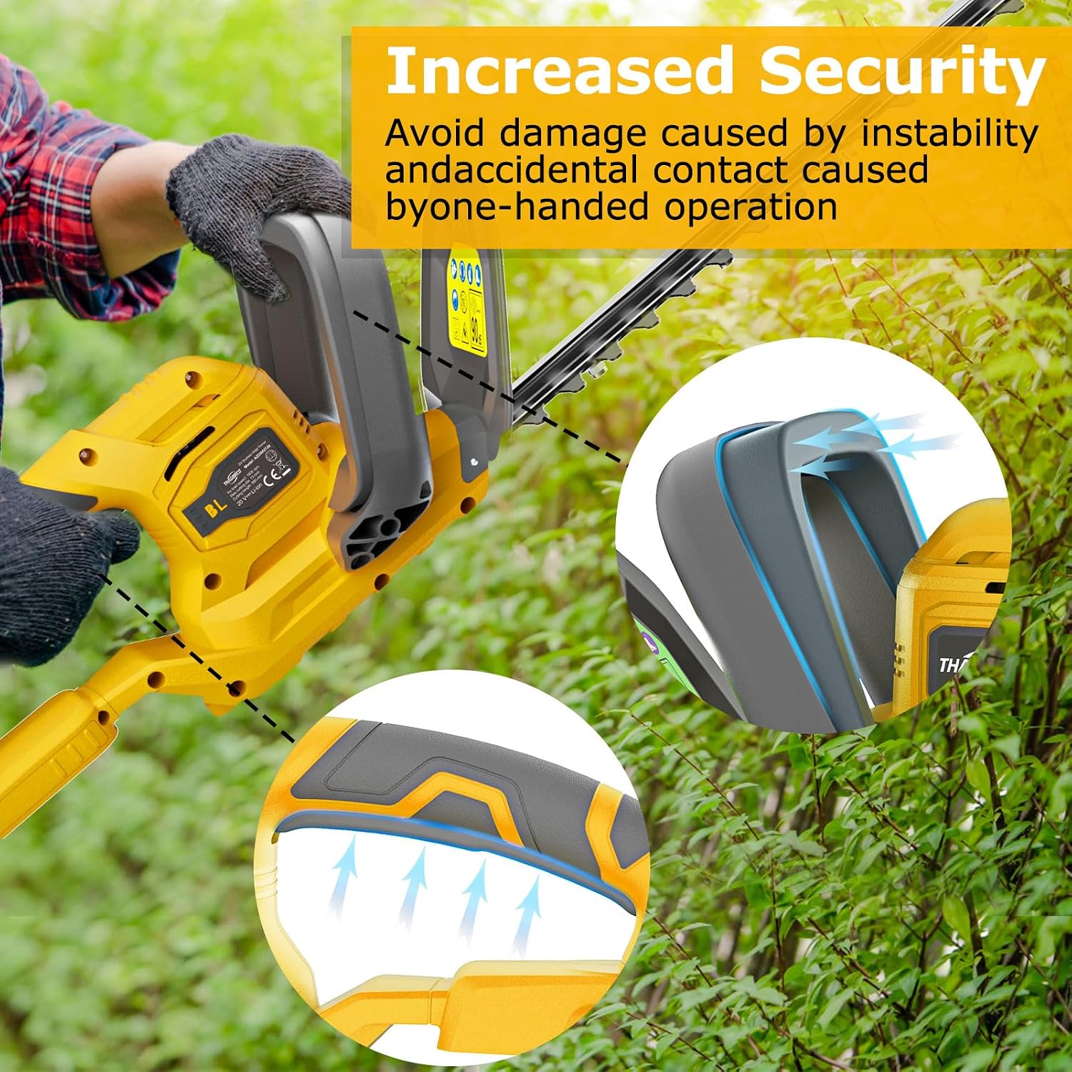 Thumbnail 3 de Crtbelfy cordless hedge trimmer 22-inch blade