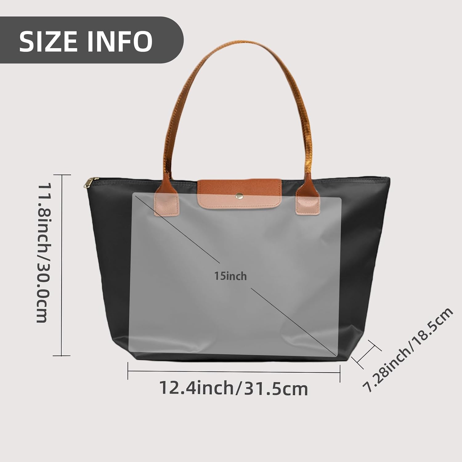 Thumbnail 5 de Aulenge Foldable Travel Tote: Waterproof, Large-Capacity and Space-Saving Reusable Bag