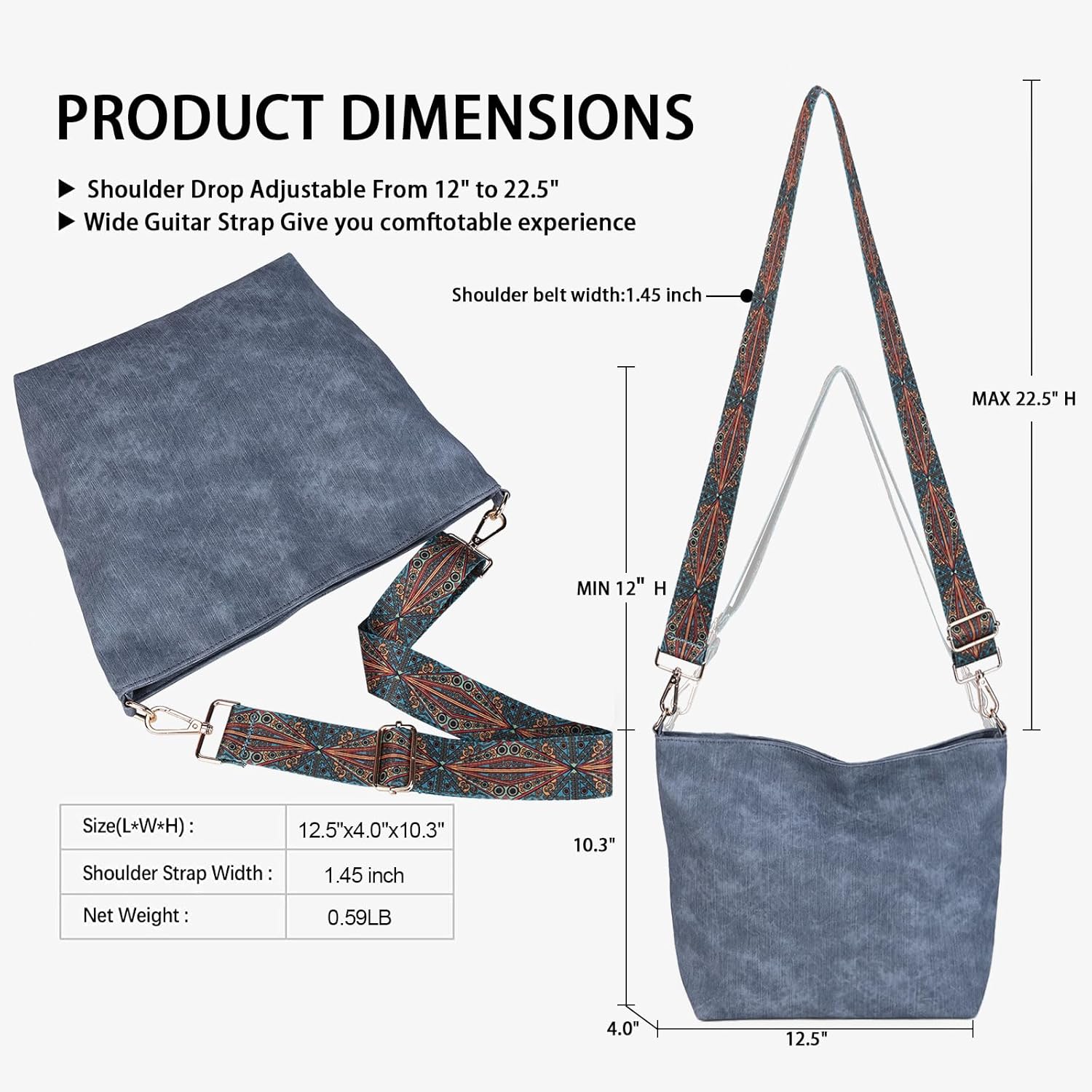 Thumbnail 1 de Gladdon Women Hobo Crossbody Bag 8.5L