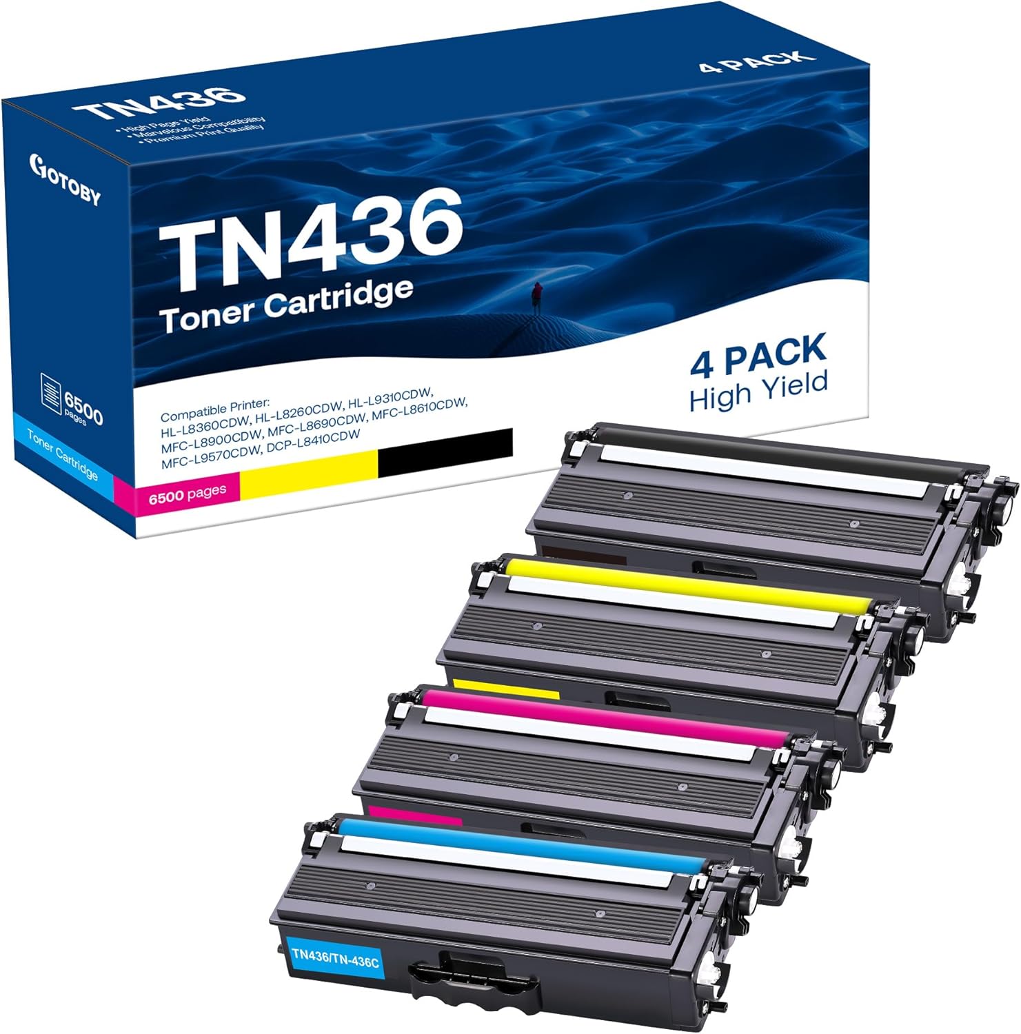 GOTOBY TN436 4-Pack toner cartridges 🖨️