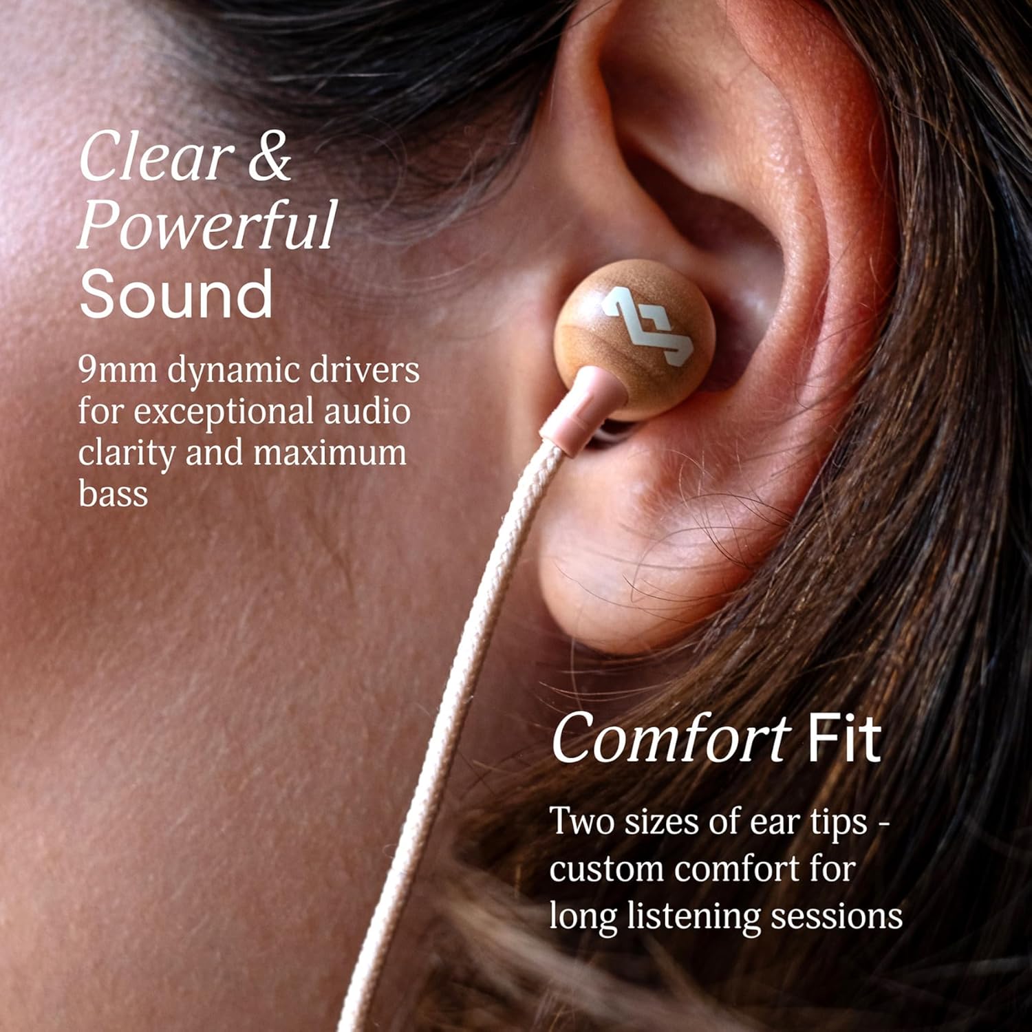 Thumbnail 3 de Marley House of Smile Jamaica USB‑C kabelgebundene In‑Ear-Kopfhörer mit 9,2‑mm-Treibern und Mikrofon (Copper)