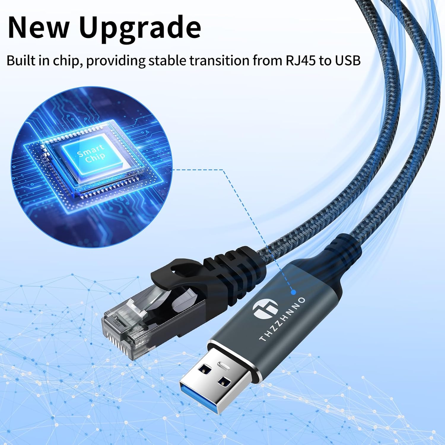 Thumbnail 1 de Thzzhnno USB to Ethernet Adapter 1M