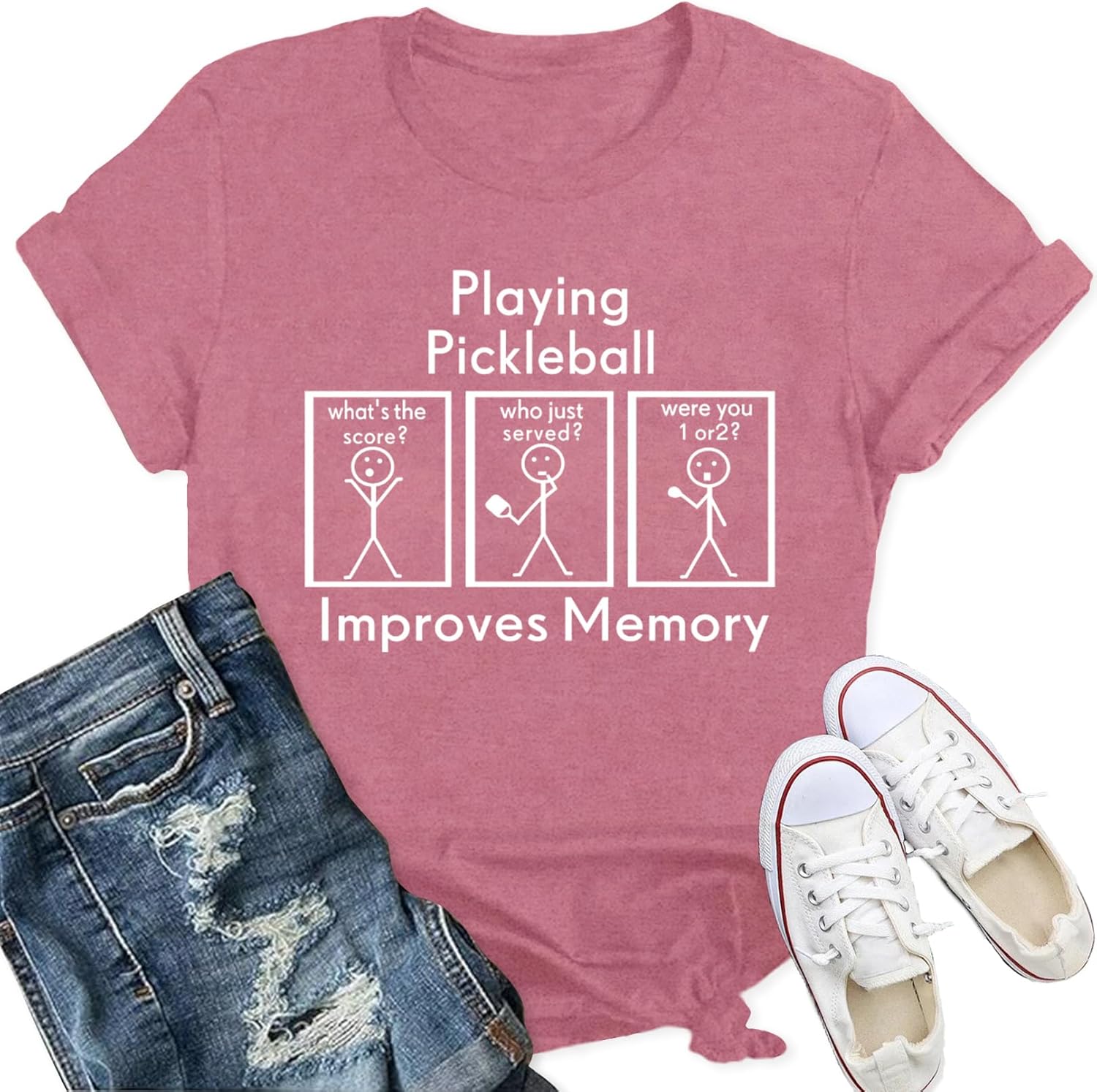 Thumbnail 6 de Qskall Womens Pickleball T Shirts: Comfortable Paddleball Tee for Everyday Play