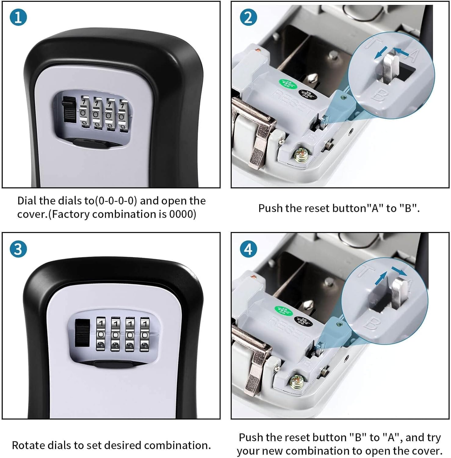 Thumbnail 4 de Mitoymia H001 Key Safe 4‑digit lock