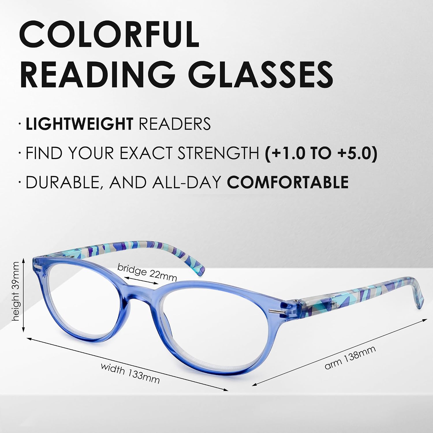 Thumbnail 2 de HEEYYOK Reading Glasses +3.00 for Women