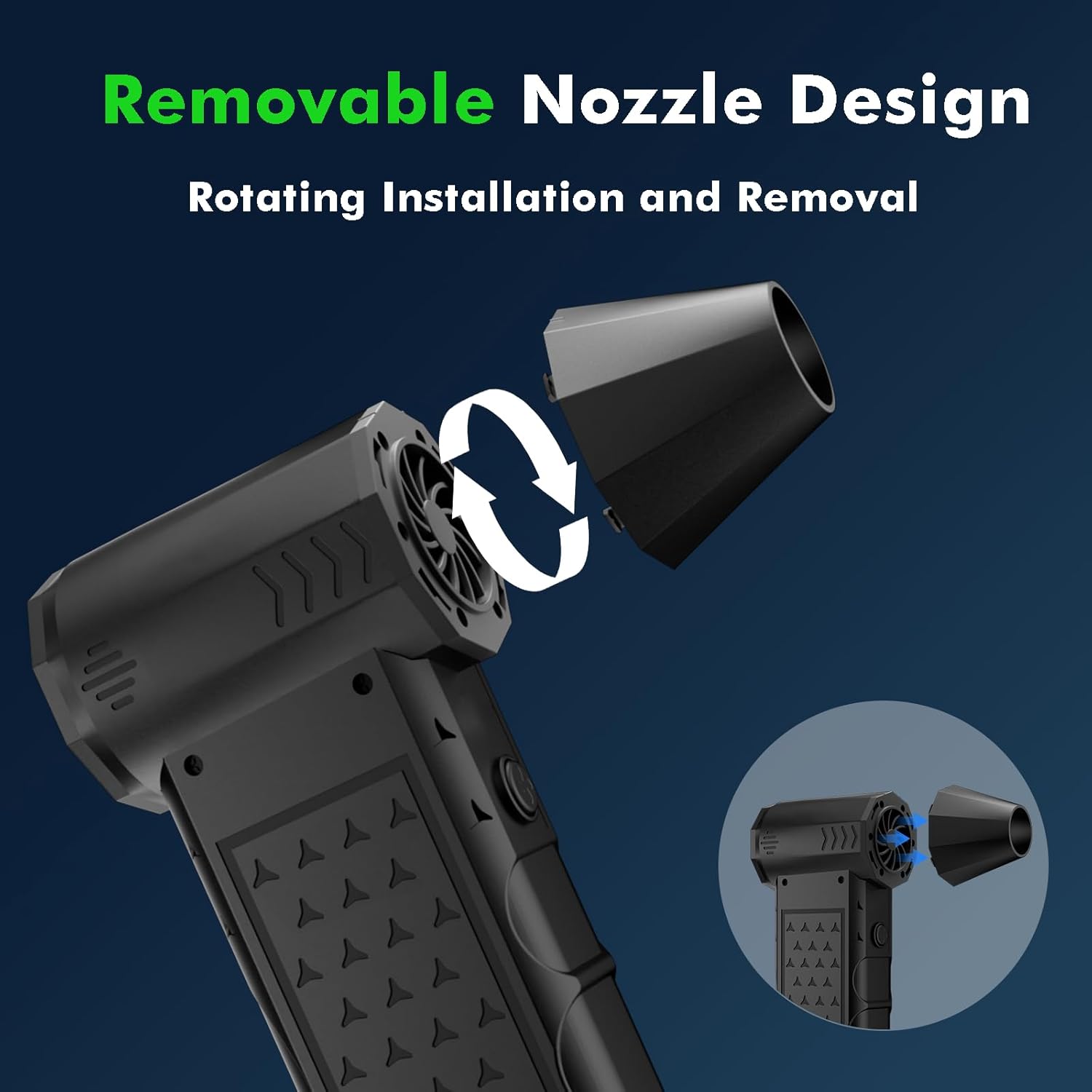 Detalle 2 de XJUGEZ Soplador de Polvo Eléctrico 3000 mAh