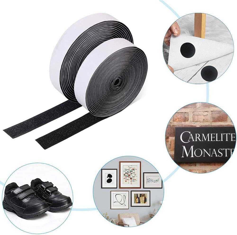 Thumbnail 6 de Vicloon Adhesive Hook-and-Loop Tape, Black, 2 cm Wide, 15 m
