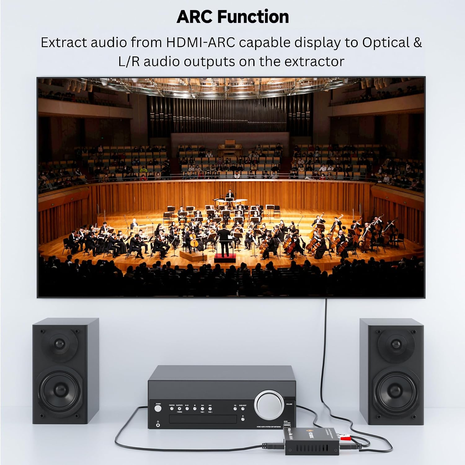 Thumbnail 6 de J-Tech Digital HDMI Audio Extractor 4K 60Hz with ARC: HDMI to Optical & RCA Converter (JTECH-EXD-ARC)