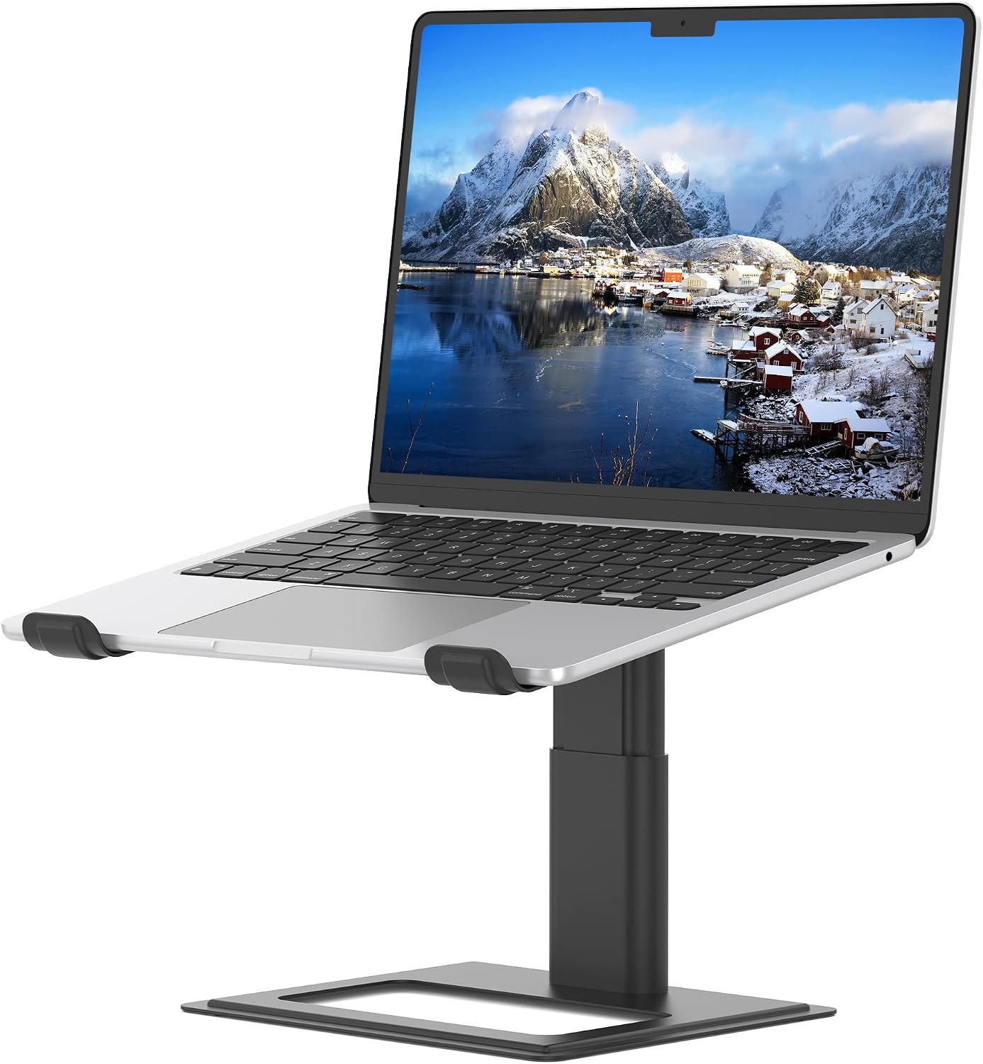 Detalle de SOUNDANCE LS Adjustable Laptop Stand, 10–17.3 Inch, Black, Open-Frame Cooling