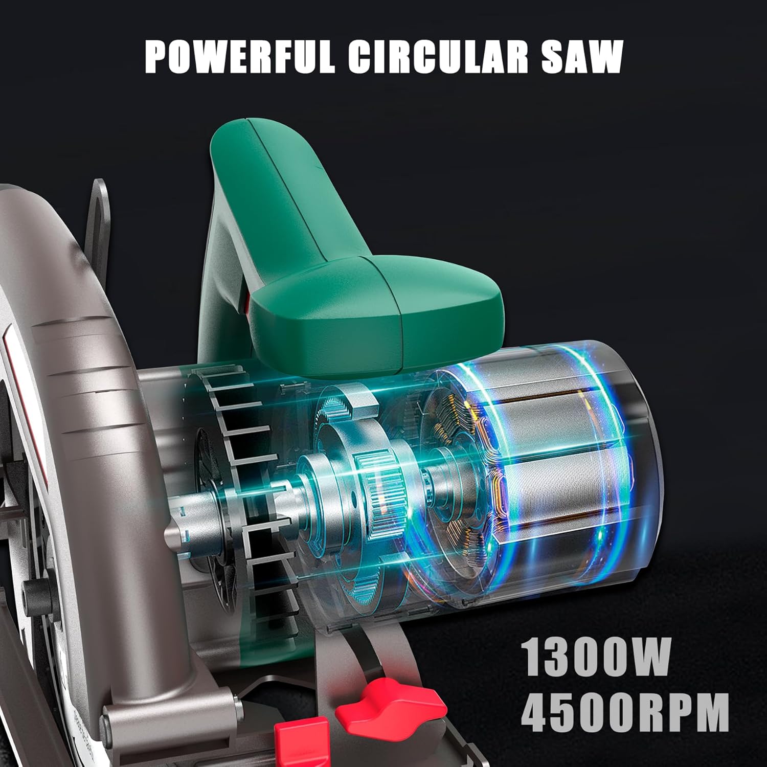 Detalle 2 de HYCHIKA Circular Saw 1300W 4500RPM 185mm