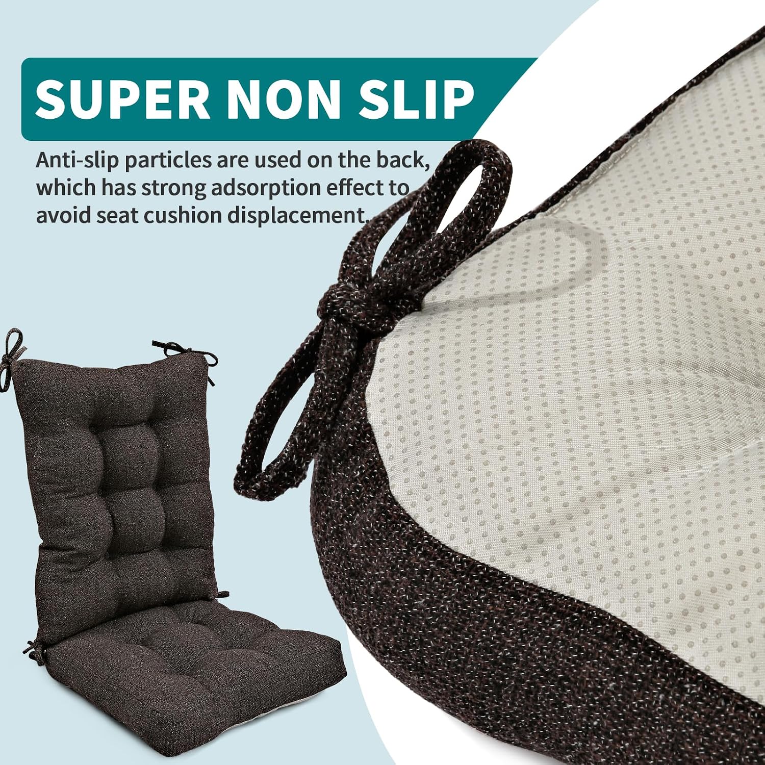 Detalle de SINOSSO Rocking Chair Cushion Set 17 x 17 inches