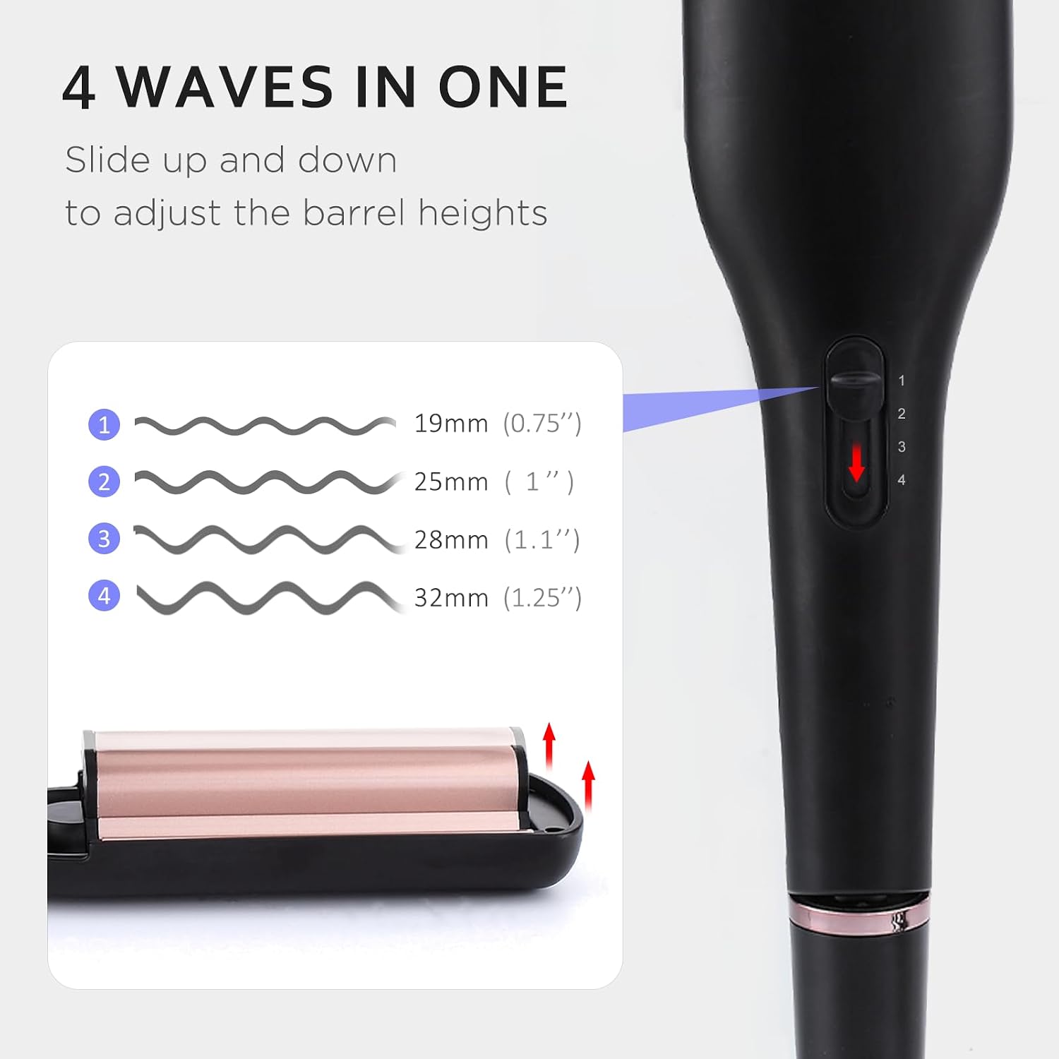 Detalle de janelove 4-in-1 Lockenstab 19–32 mm 💇♀