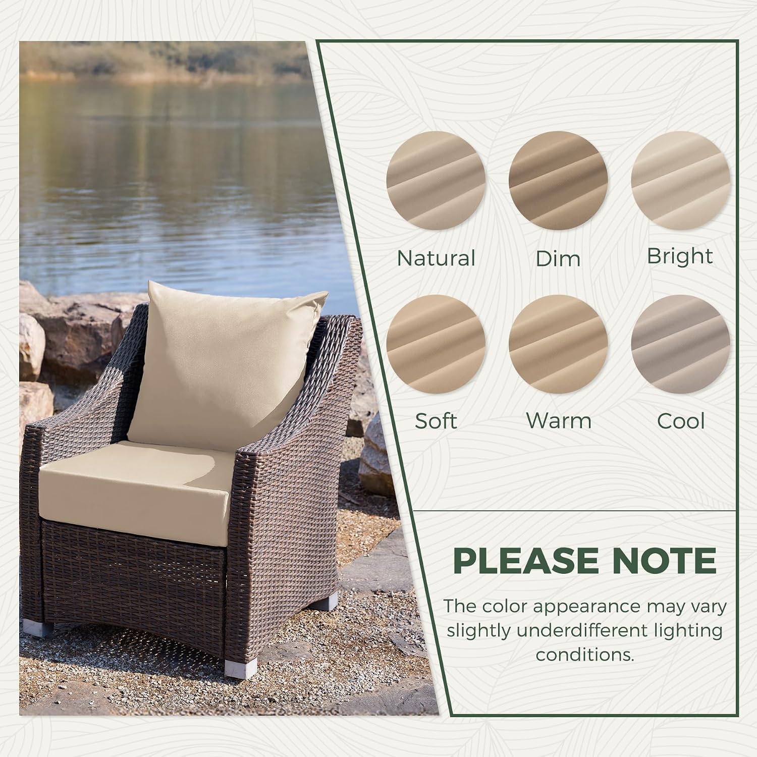 Thumbnail 6 de Zonamat Outdoor Chair Cushions, 24 x 24 x 5.75-Inch