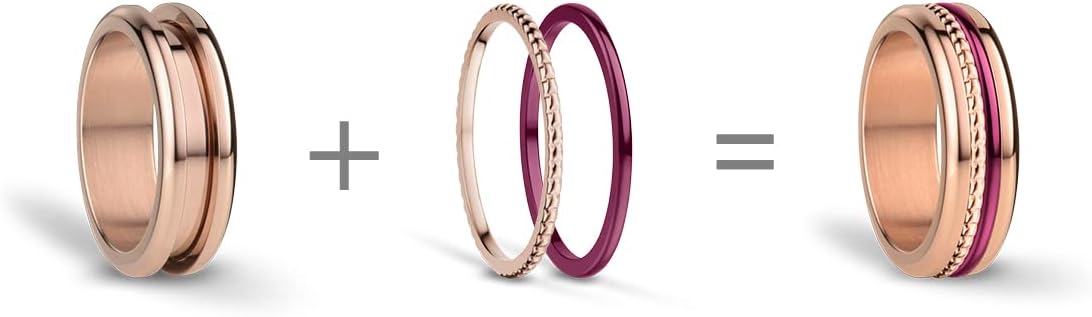 Thumbnail 1 de BERING Arctic Symphony Collection Tigris: Anello da donna in acciaio inox con Twist & Change (oro rosa)