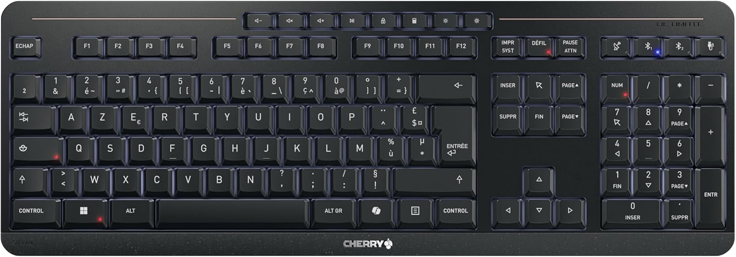 Detalle de Cherry Stream Keyboard Ultimate AZERTY 4‑appareils ⌨