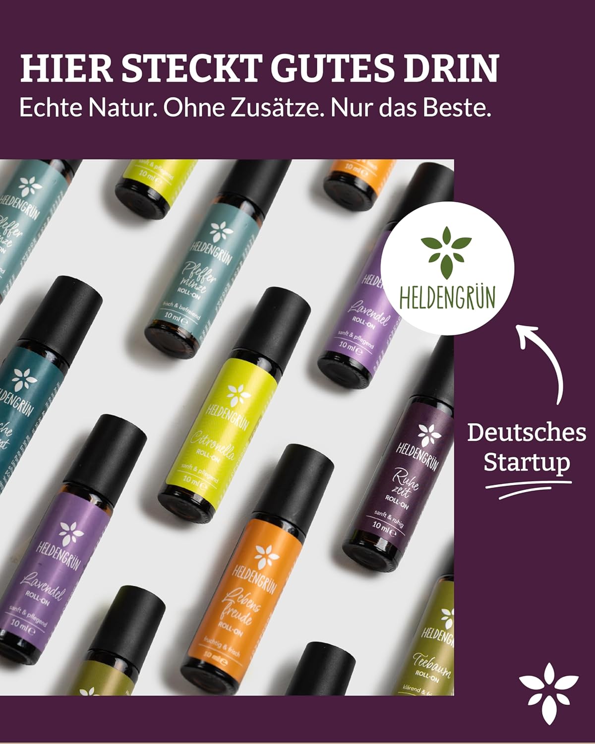 Detalle 2 de Heldengrün Ruhezeit BIO Roll-On Anti-Stress