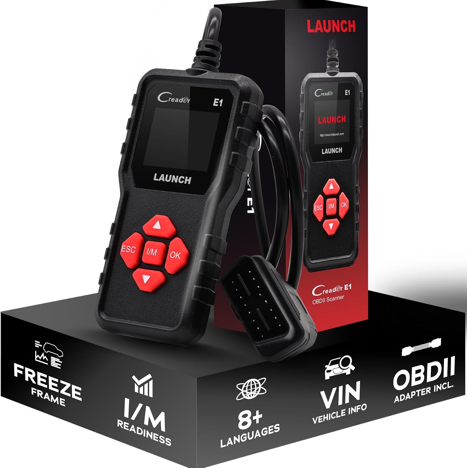 Detalle de Launch Creader E1 Lecteur OBD2 1 appareil