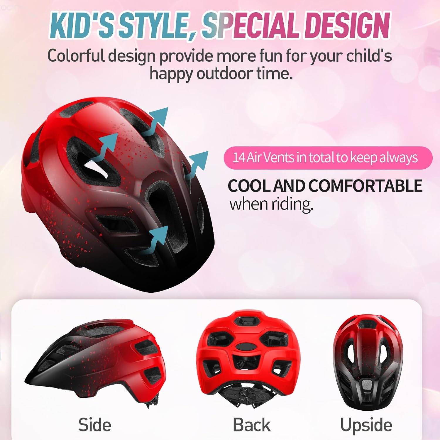 Thumbnail 2 de RaMokey Kids Bike Helmet for Boys & Girls (50-56cm) – Protective Cycling Helmet with Visor