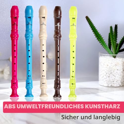 Thumbnail 7 de CONJURER Sopranblockflöte 8-Loch – Deutsche Griffweise, ABS, beige, inklusive Reinigungsstab und Zubehör