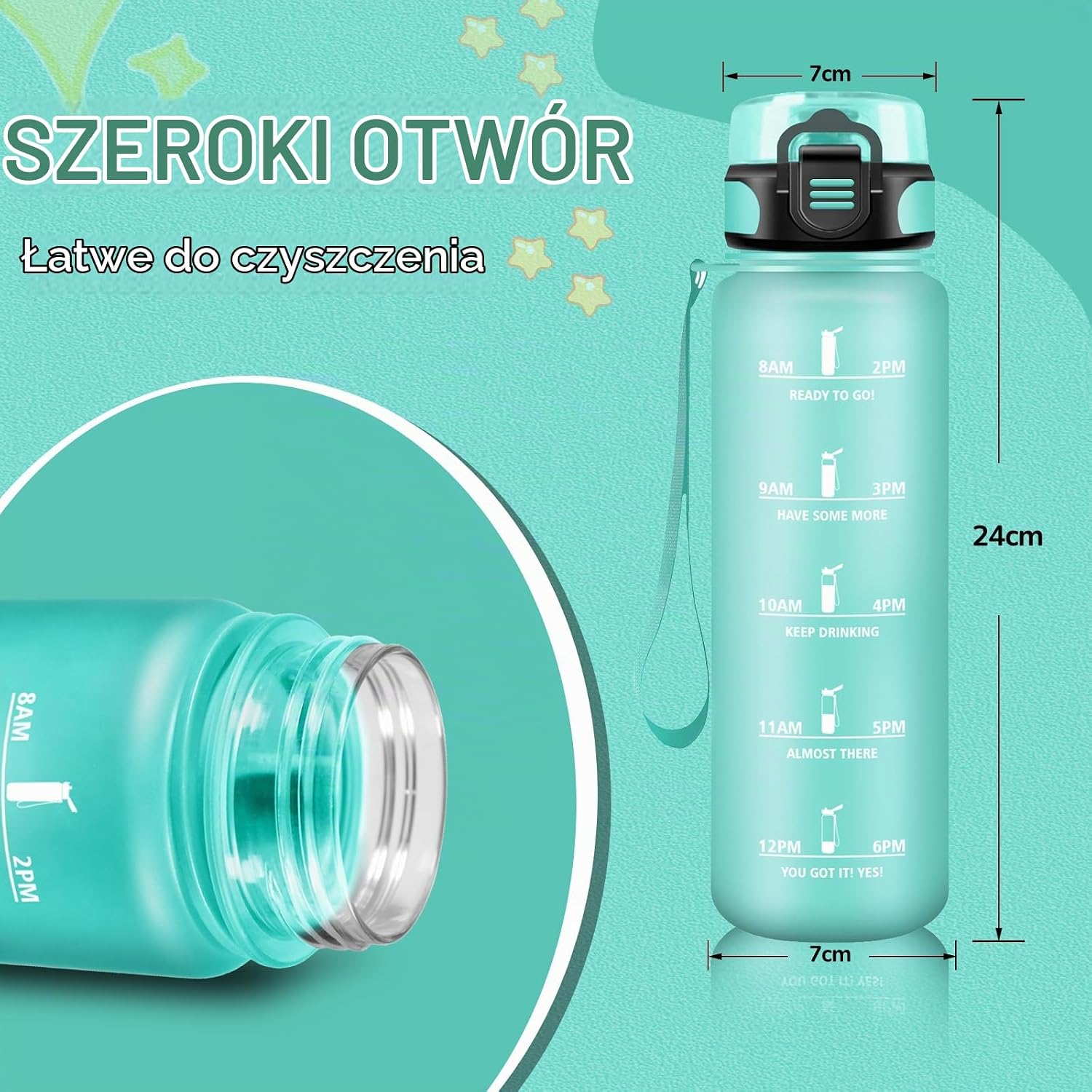Thumbnail 5 de Grsta Grsta-TY-SHZYG-500ML-M-Blue-Green-3245C – butelka 500 ml z filtrem i skalą czasu