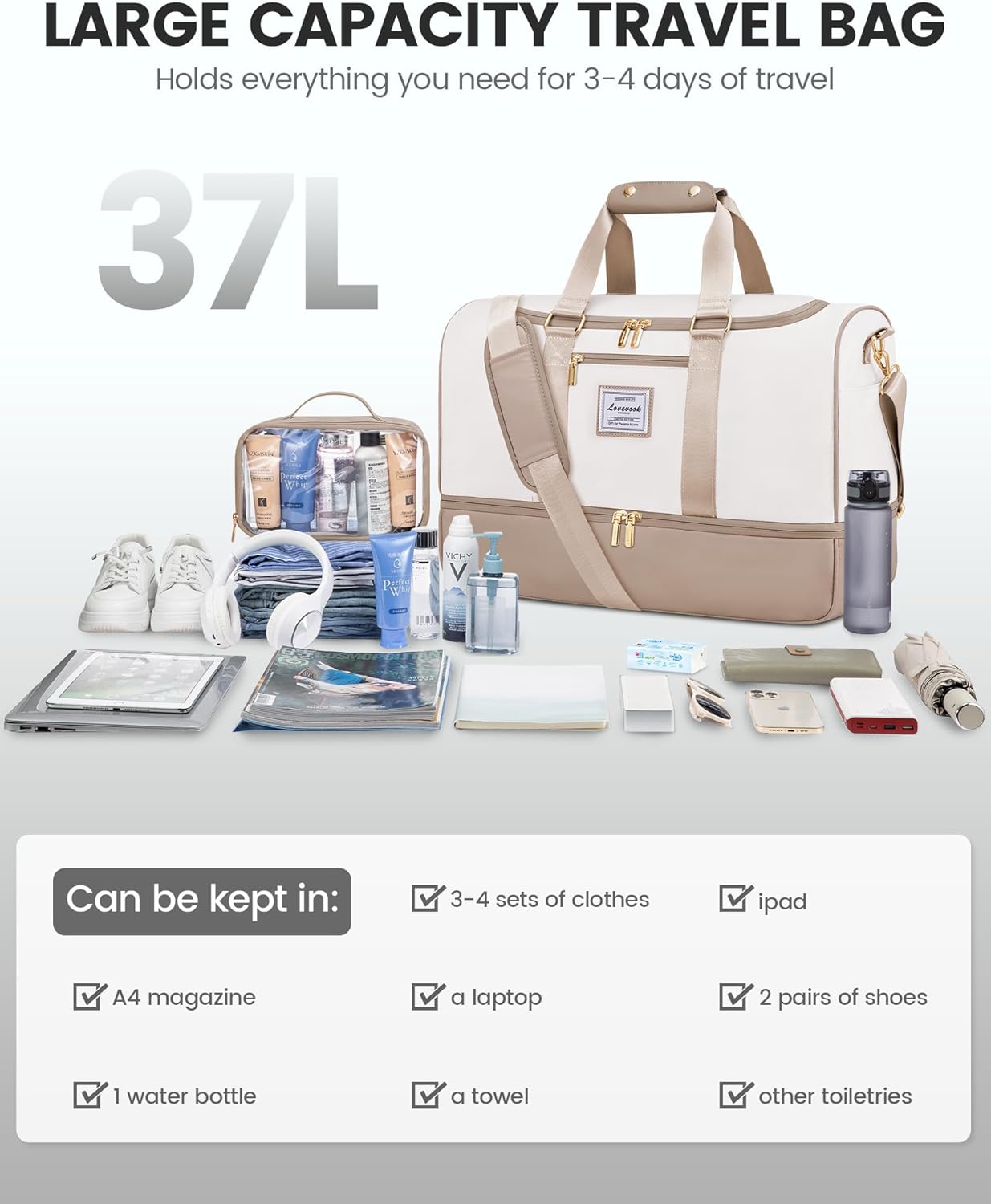 Thumbnail 4 de LOVEVOOK Reisetasche 37L 🧳