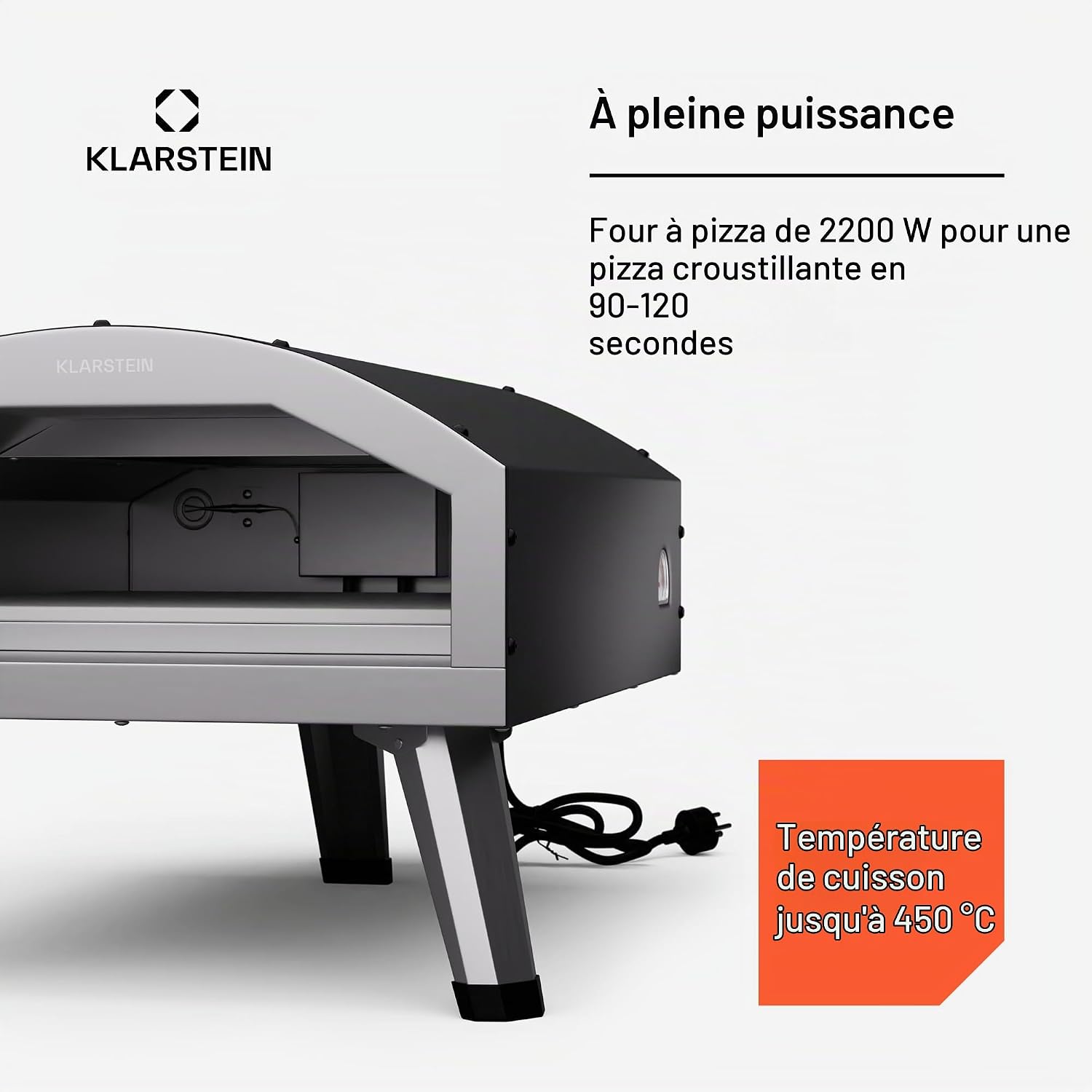 Detalle 2 de KLARSTEIN LaFiamma POV6-Kl-NA-E-BK elektrische pizzaoven, 2.200 W