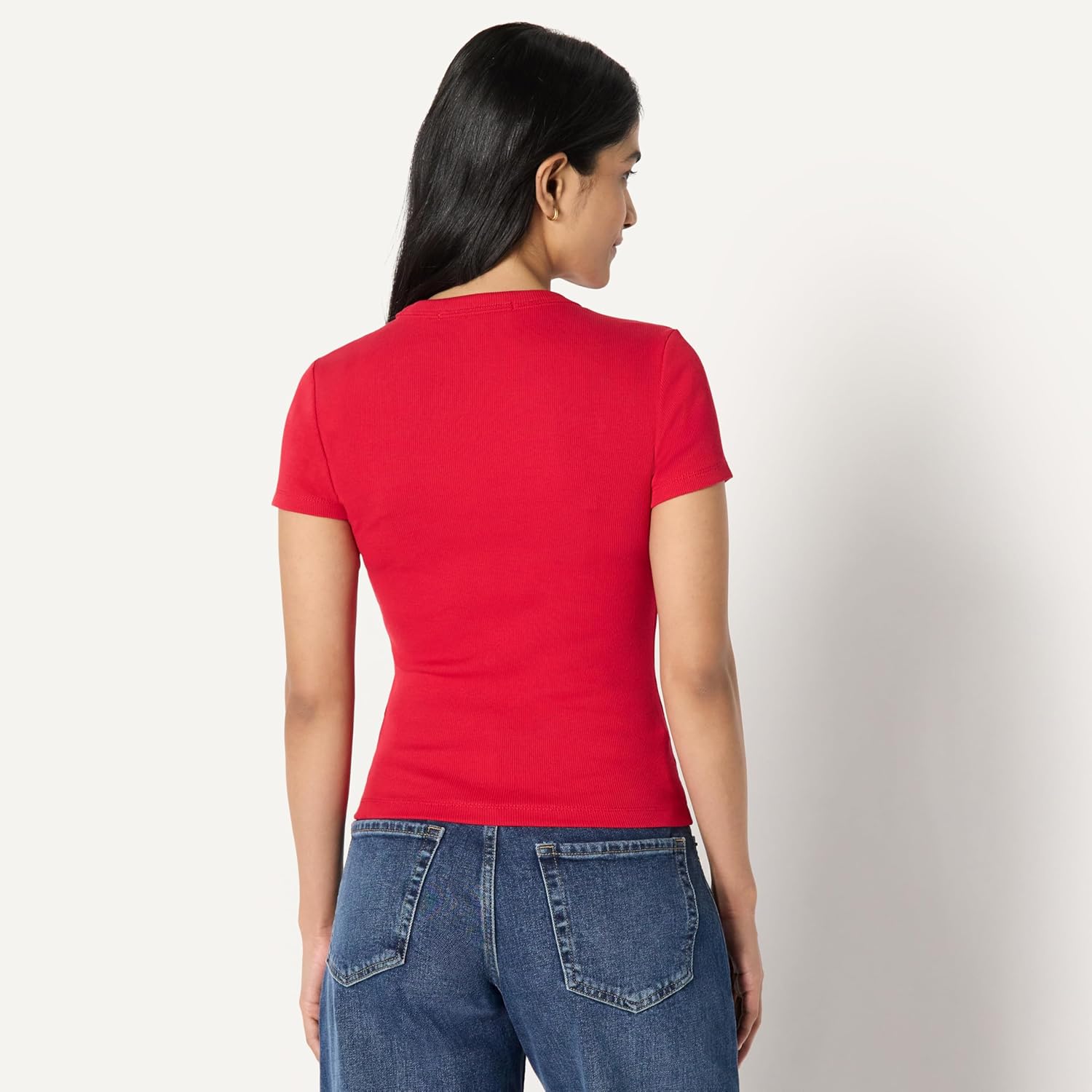 Thumbnail 2 de Amazon Essentials Damen Slim-Fit-T-Shirt mit kurzen Ärmeln – schlankes Basic-T-Shirt in Rippstrick-Optik
