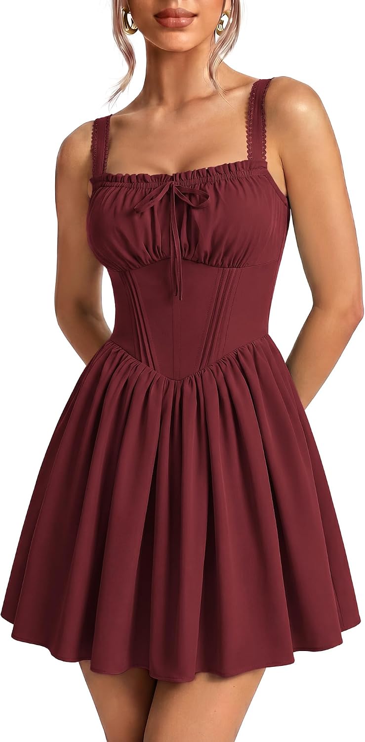 Detalle de Scarlet Darkness Corset Mini Dress Polyester Blend
