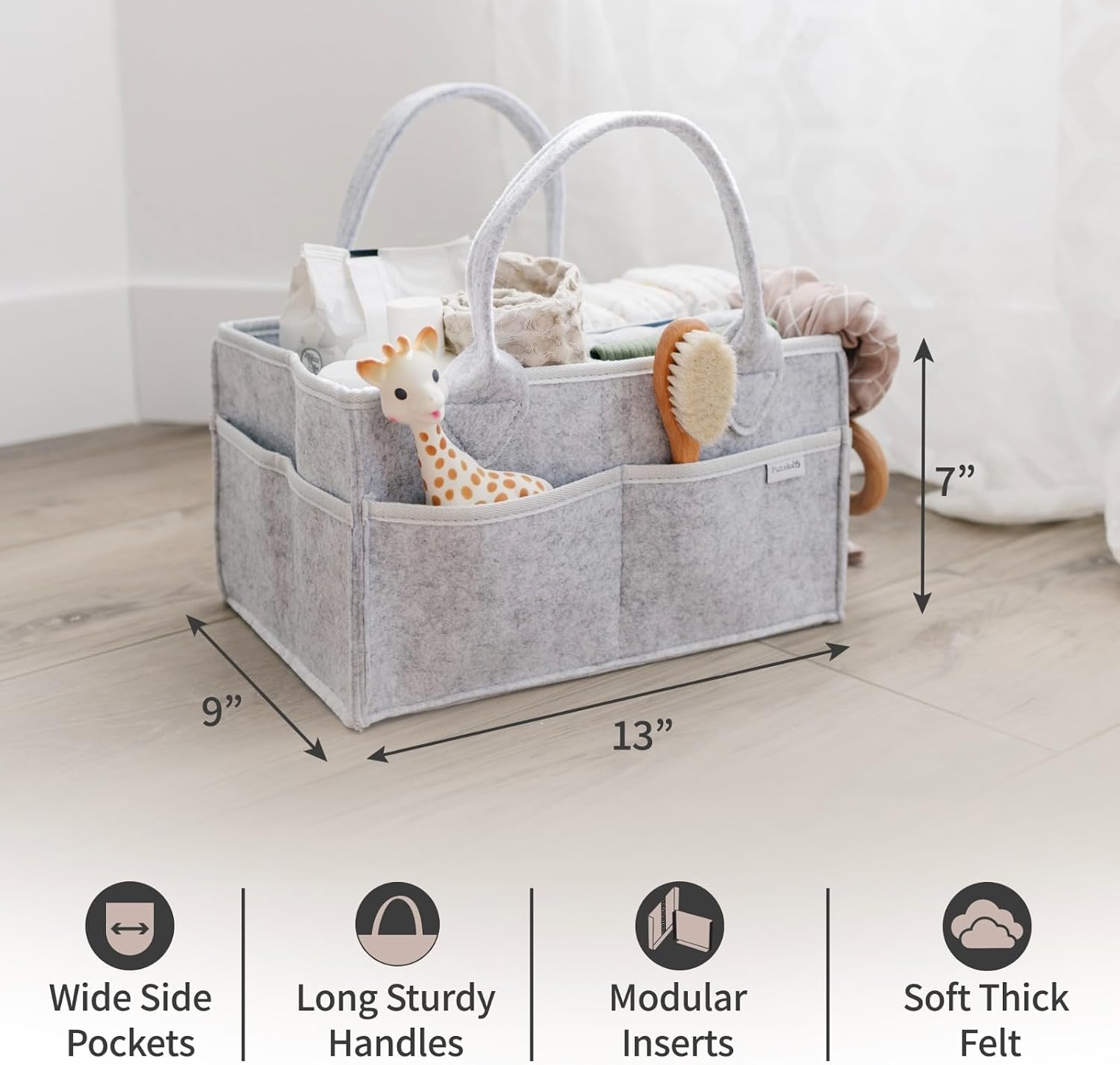Thumbnail 2 de PUTSKA Baby Nappy Caddy Organizer – Grey, Regular