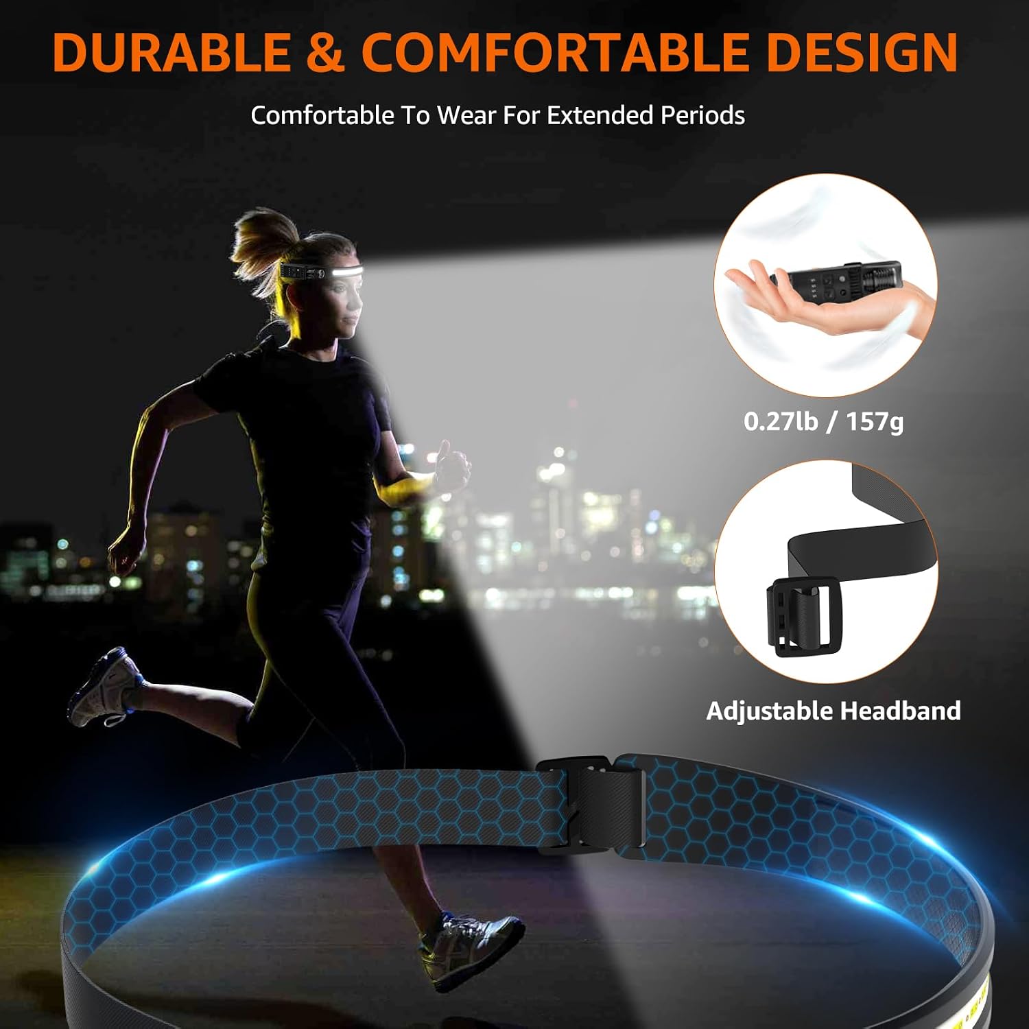 Thumbnail 6 de Head Torch Rechargeable 30 hrs runtime 🔦