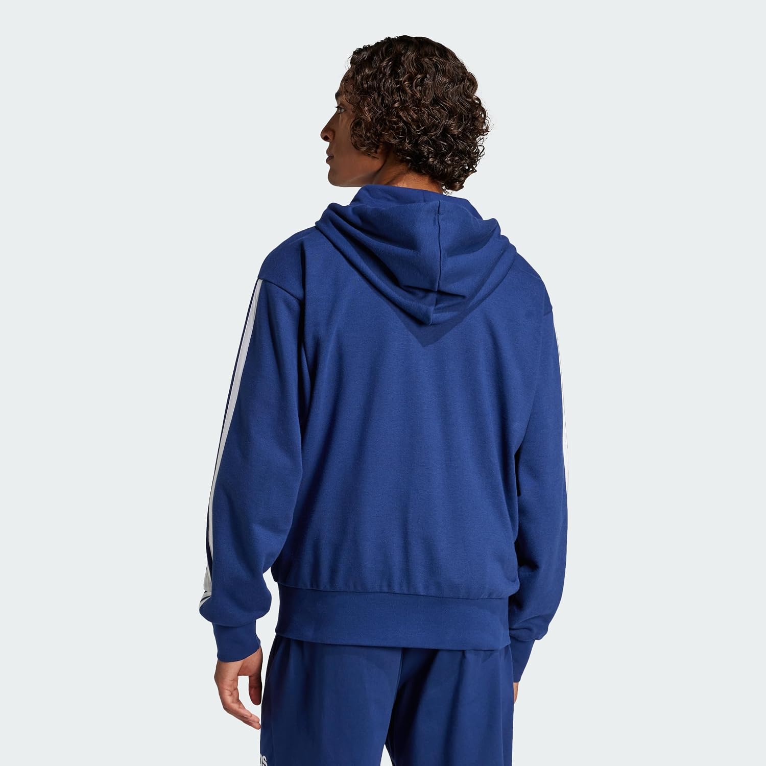 Detalle 2 de Adidas Herren Essential Three Stripes French Terry Fullzip Hoodie – Hoodie mit Reißverschluss