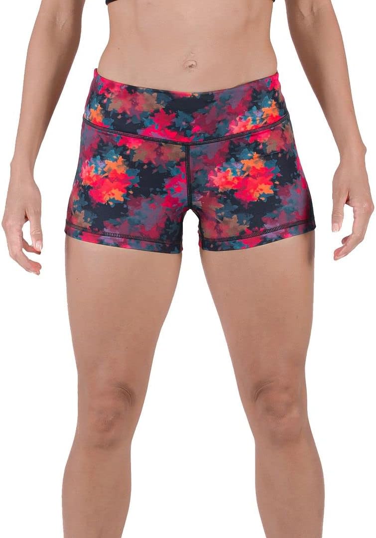 Detalle de Tough Mode Women’s 3-Inch Volleyball/WOD Workout Shorts with Mesh Lining & Zipper Pocket