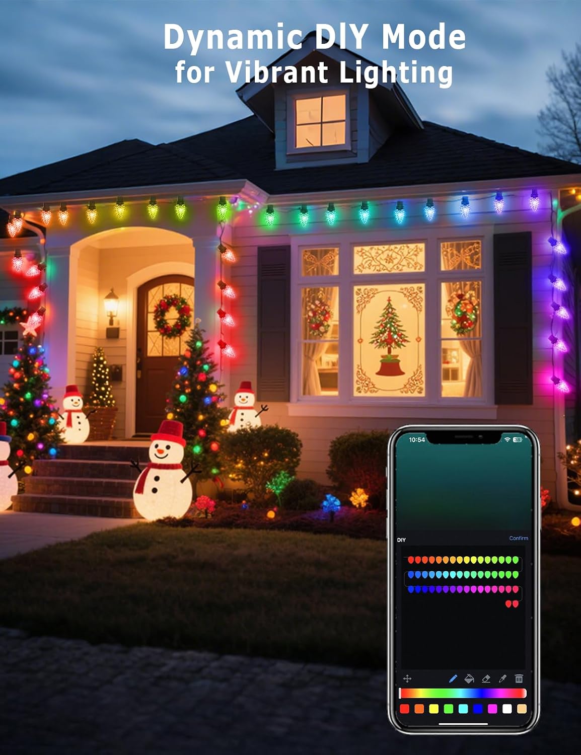 Detalle de RGB C9 Christmas String Lights 100 LED