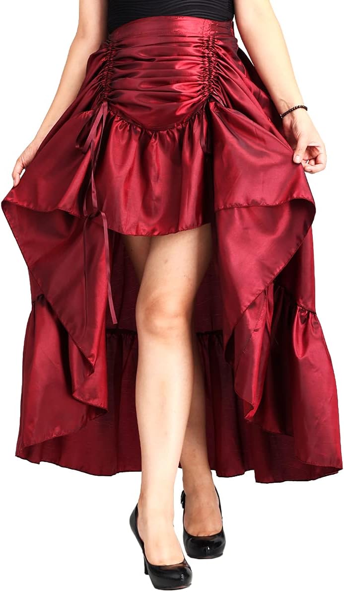 Thumbnail 3 de COSDREAMER Women's Steampunk Gothic High Low Skirt