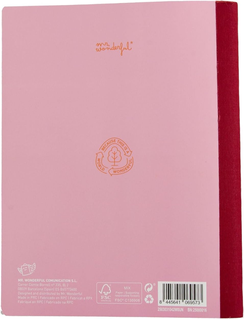 Thumbnail 1 de Mr Wonderful – Carnet A5 à pages lignées, 80 pages, reliure cousue, gestion du chaos quotidien