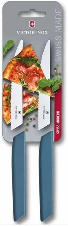 Victorinox Swiss Modern — Set de couteaux à steak professionnels, 2 pièces, 12 cm, lame ondulée