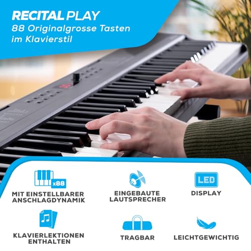 Thumbnail 1 de Alesis Recital Play 88-Tasten Keyboard Piano Bundle – Das vielseitige Beginner-Setup